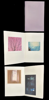 a book with several photos of trees and trees