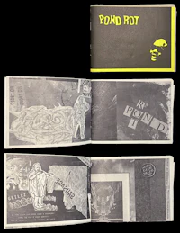 a black and white book with a picture of a man and a woman